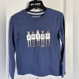 Ariat Kids Navy Horse Graphic Long Sleeve Tee